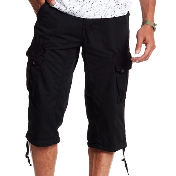 X-ray Black Belted Cargo Shorts - Picture 1 of 4